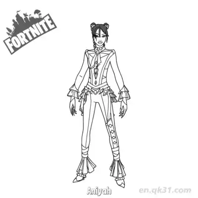 Free printable Aniyah 02 Coloring Page - Free PDF Printable Fortnite Coloring Sheets coloring page